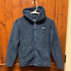 Patagonia Kids Los Gatos Navy Blue Sherpa Jacket